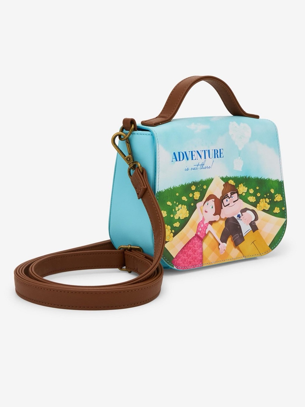 Loungefly Disney Pixar Up Carl & Ellie Picnic Crossbody Bag NEW - Picture 8 of 10